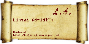 Liptai Adrián névjegykártya